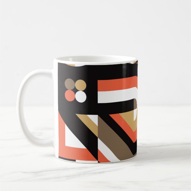 Geometric Abstract: Futuristic Artwork Design. Coffee Mug (Left)