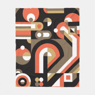 Geometric Abstract: Futuristic Artwork Design. Fleece Blanket