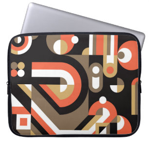 Geometric Abstract: Futuristic Artwork Design. Laptop Sleeve