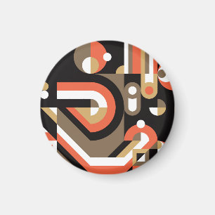 Geometric Abstract: Futuristic Artwork Design. Magnet