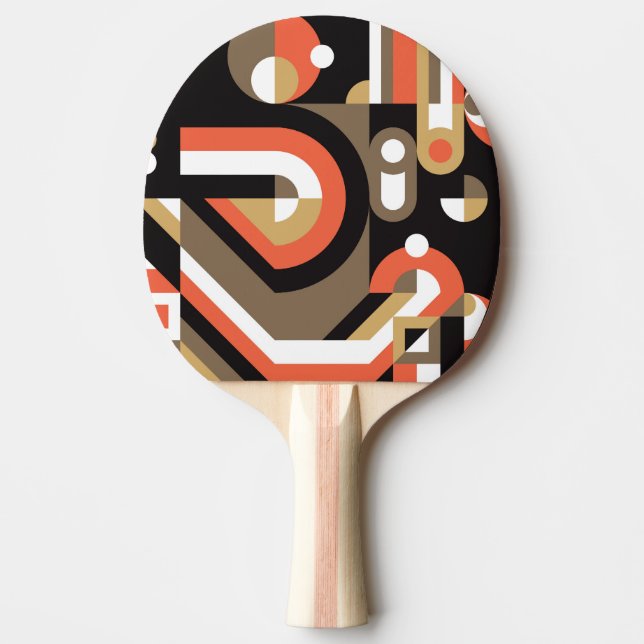 Geometric Abstract: Futuristic Artwork Design. Ping Pong Paddle (Front)