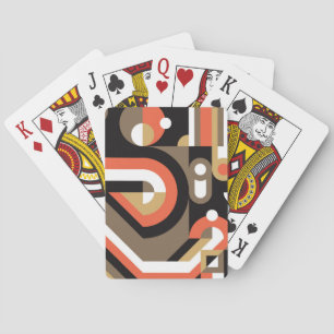 Geometric Abstract: Futuristic Artwork Design. Playing Cards