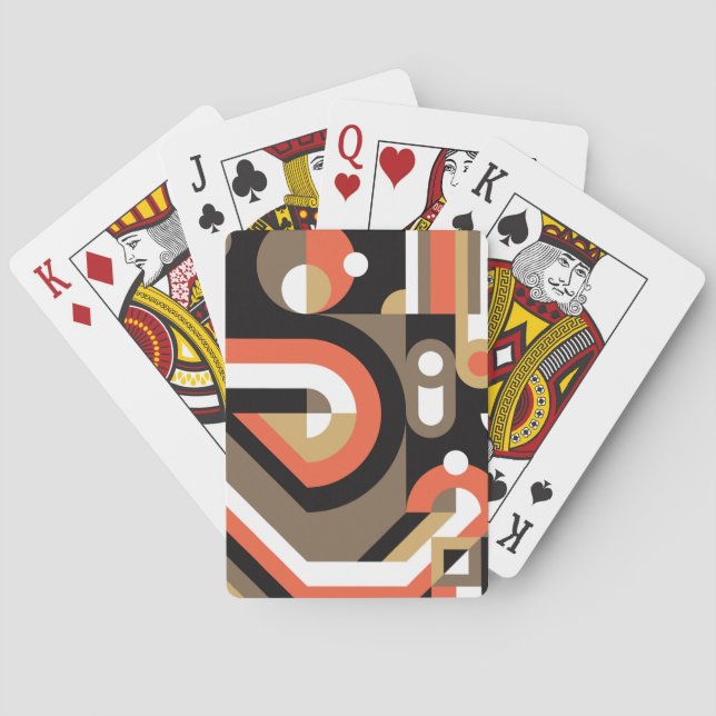 Geometric Abstract: Futuristic Artwork Design. Playing Cards (Back)