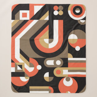 Geometric Abstract: Futuristic Artwork Design. Sherpa Blanket