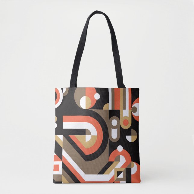 Geometric Abstract: Futuristic Artwork Design. Tote Bag (Front)