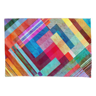 Geometric abstract, graphic colour background. pillowcase