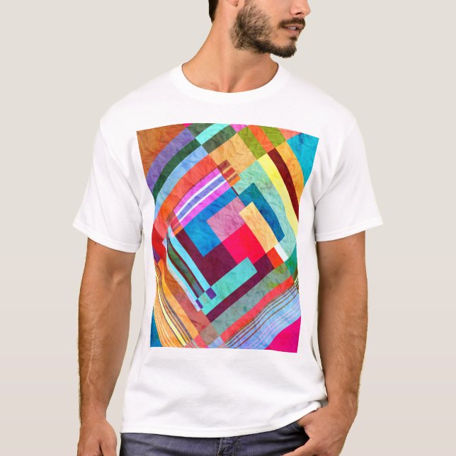 Geometric abstract, graphic colour background. T-Shirt (Front)