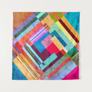 Geometric abstract, graphic colour background. tapestry