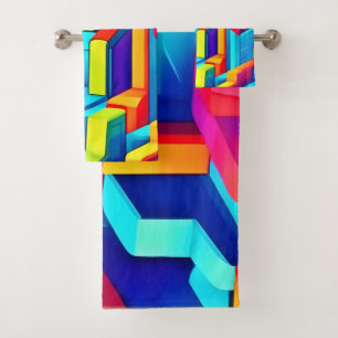 Geometric Abstract Harmony Bath Towel Set