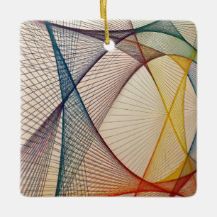 Geometric Abstract Holiday Ornament