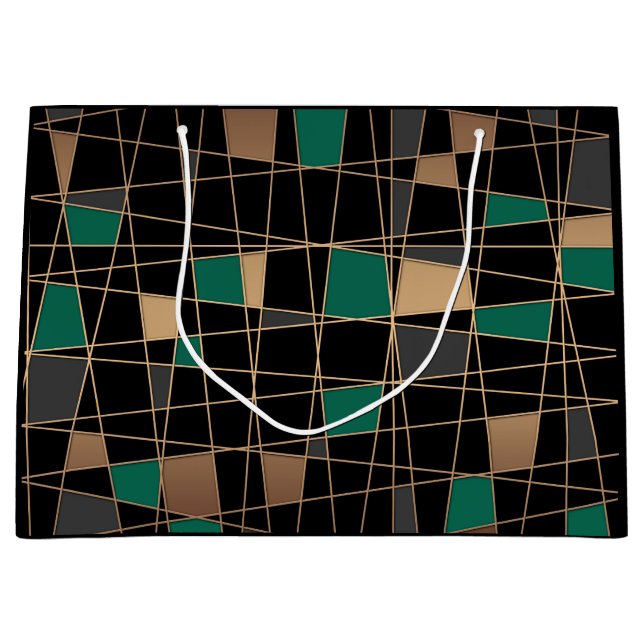 Geometric, abstract large gift bag (Front)