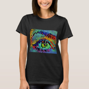 Geometric Abstract Lines womans eye Original Art T-Shirt