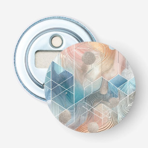 Geometric Abstract Magnet – Modern Design Bottle Opener
