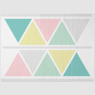 Geometric abstract modern colour blocks decoupage tissue paper