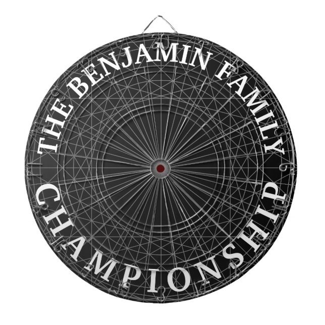 geometric abstract modern customisable family gift dartboard (Front)