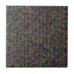 Geometric Abstract Mosaic Art Ceramic Tile