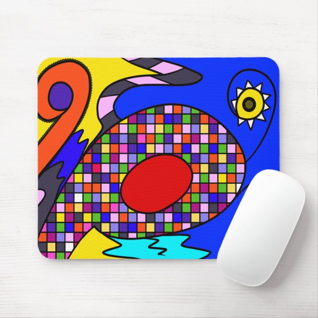 Geometric abstract mouse pad (With Mouse)