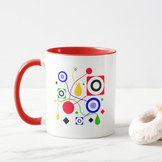Geometric abstract mug (With Donut)