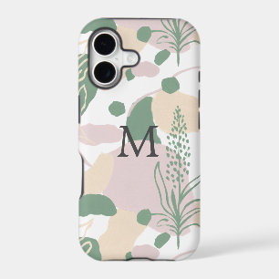 Geometric Abstract Pastel Botanicals Monogram