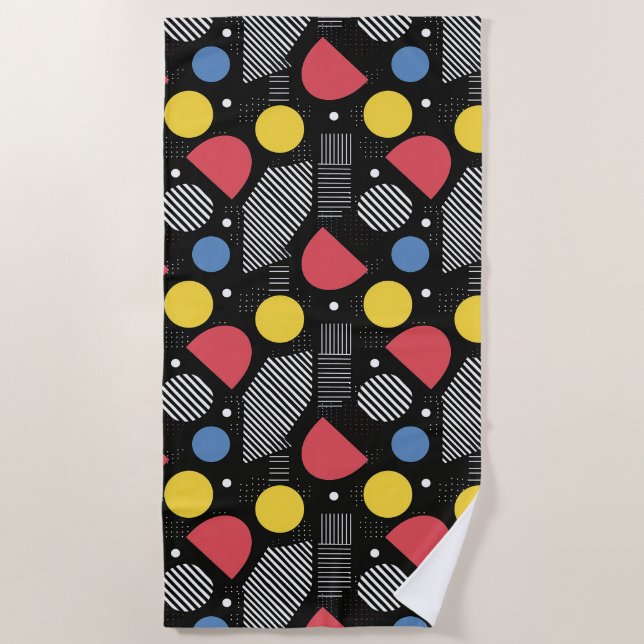 Geometric Abstract Pattern Beach Towel (Front)