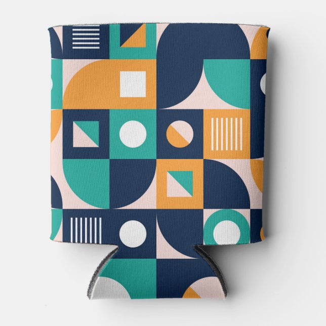 Geometric abstract pattern: colourful, modern desi can cooler (Front)