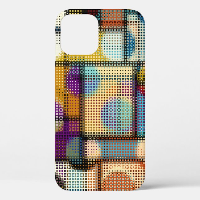 Geometric abstract pattern in low poly pixel art s Case-Mate iPhone case (Back)