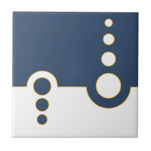 Geometric, abstract pattern, modern, circles ceramic tile