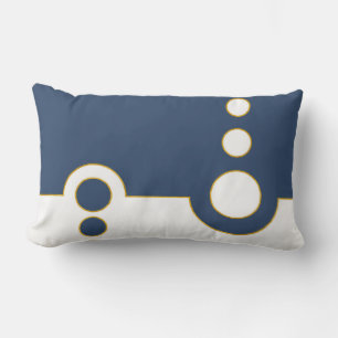 Geometric, abstract pattern, modern, circles lumbar cushion