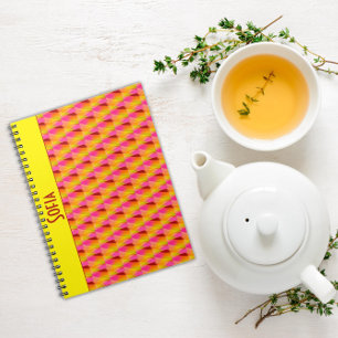 Geometric abstract pattern Spiral Photo Notebook