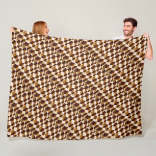 Geometric Abstract Pattern Traditional Fleece Blanket