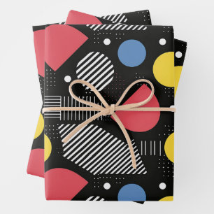 Geometric Abstract Pattern Wrapping Paper Sheet