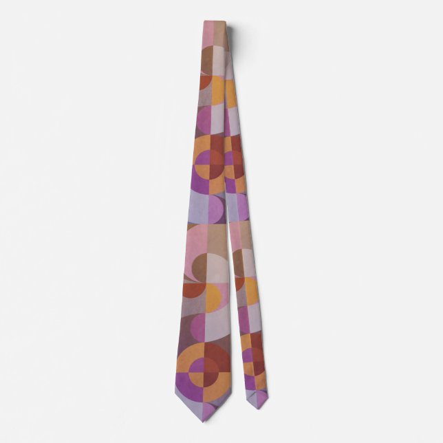 Geometric abstract Retro circles Elegant colourful Tie (Front)