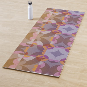 Geometric abstract retro circles Elegant pattern Yoga Mat