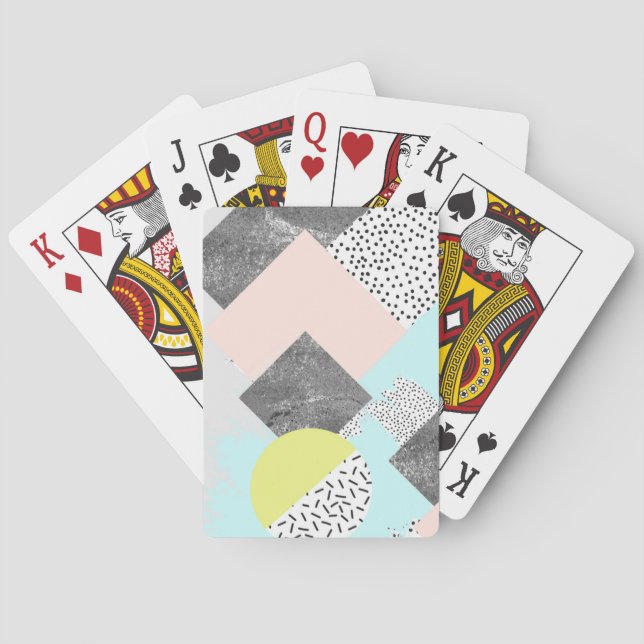 Geometric Abstract Scandi Design Playing Cards (Back)