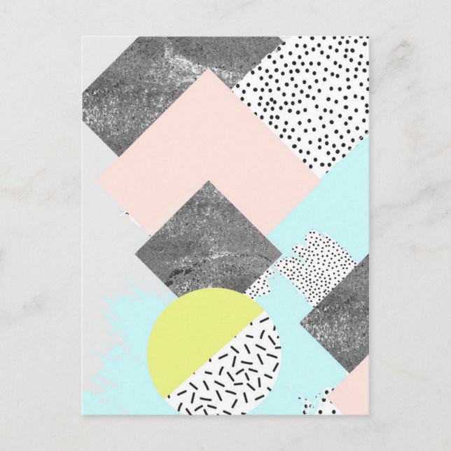 Geometric Abstract Scandi Design Postcard (Front)