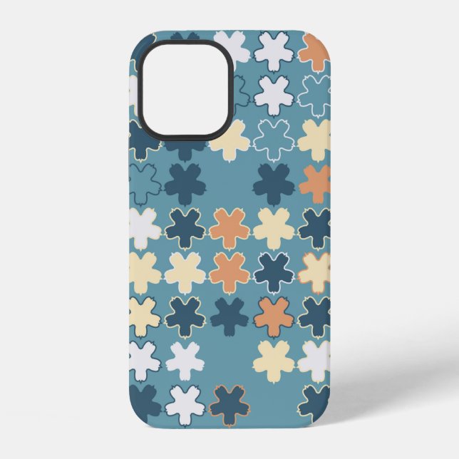 Geometric abstract seamless pattern of coloured sh iPhone case (Back)