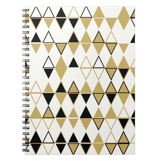 Geometric abstract seamless pattern of coloured sh notebook (Front)