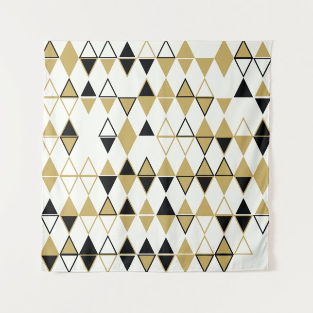 Geometric abstract seamless pattern of coloured sh tapestry (Front)