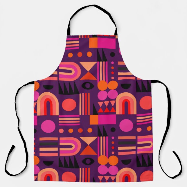 Geometric abstract seamless pattern with shapes of apron (Front)