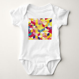 Geometric, abstract seamless vintage design. baby bodysuit