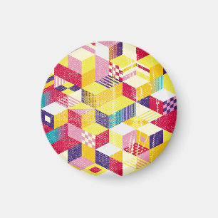 Geometric, abstract seamless vintage design. magnet