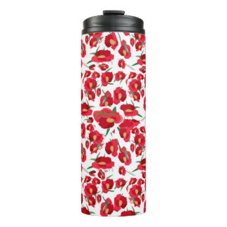 Geometric  Abstract  Starburst  Floral-inspired Thermal Tumbler