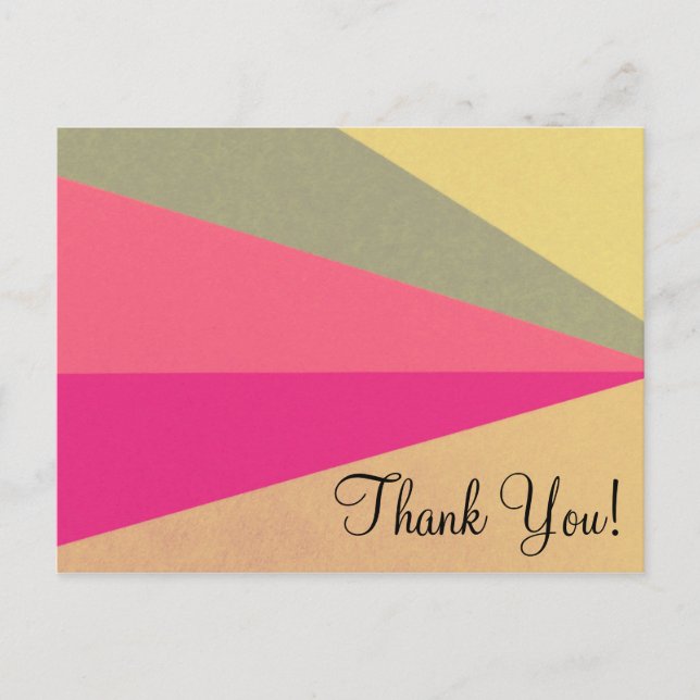 Geometric Abstract Thank You Card (Front)