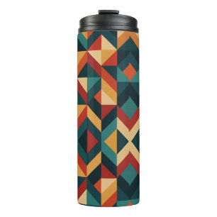 geometric abstract thermal tumbler
