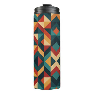 geometric abstract thermal tumbler