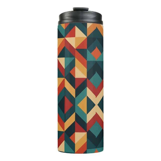 geometric abstract thermal tumbler (Front)