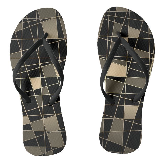 Geometric, abstract thongs (Footbed)