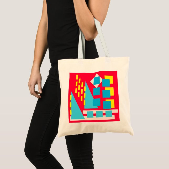 Geometric Abstract Tote Bag (Front (Product))