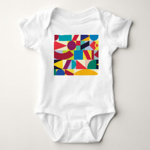 Geometric Abstract: Vintage Seamless Pattern. Baby Bodysuit