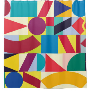 Geometric Abstract: Vintage Seamless Pattern. Shower Curtain